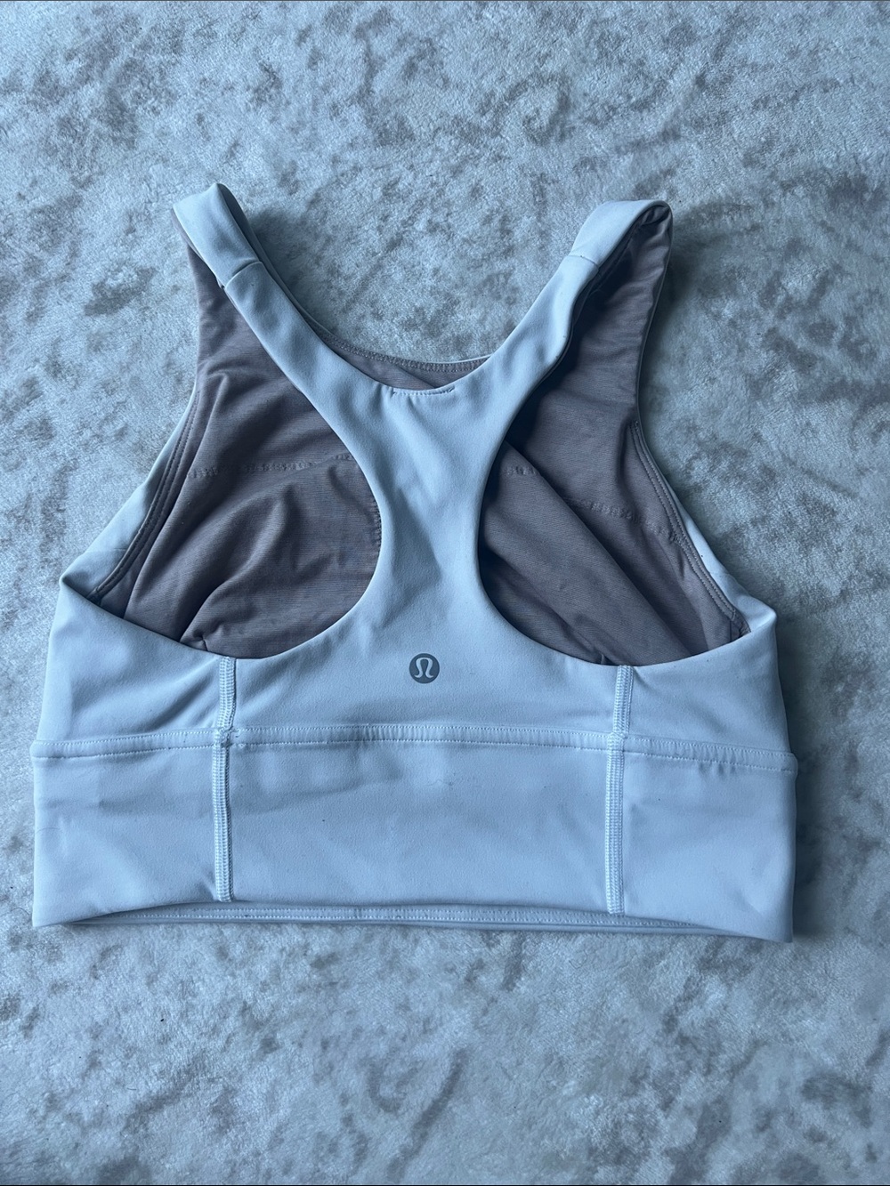 lululemon athletica white Racerback Sports Bra/workout top
